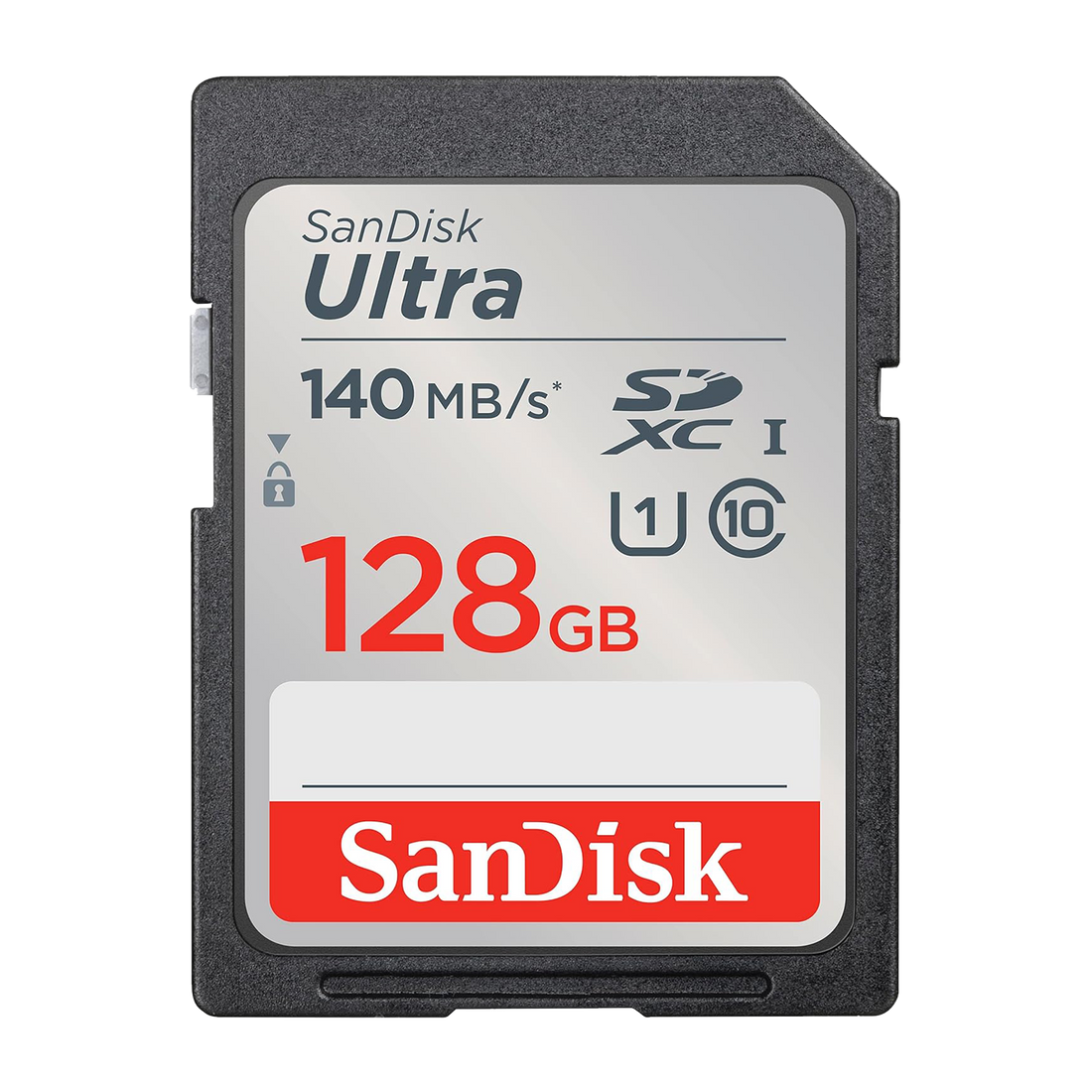 SanDisk Ultra SD Card 128GB 140MB/s – Front View - Rebuy-Box