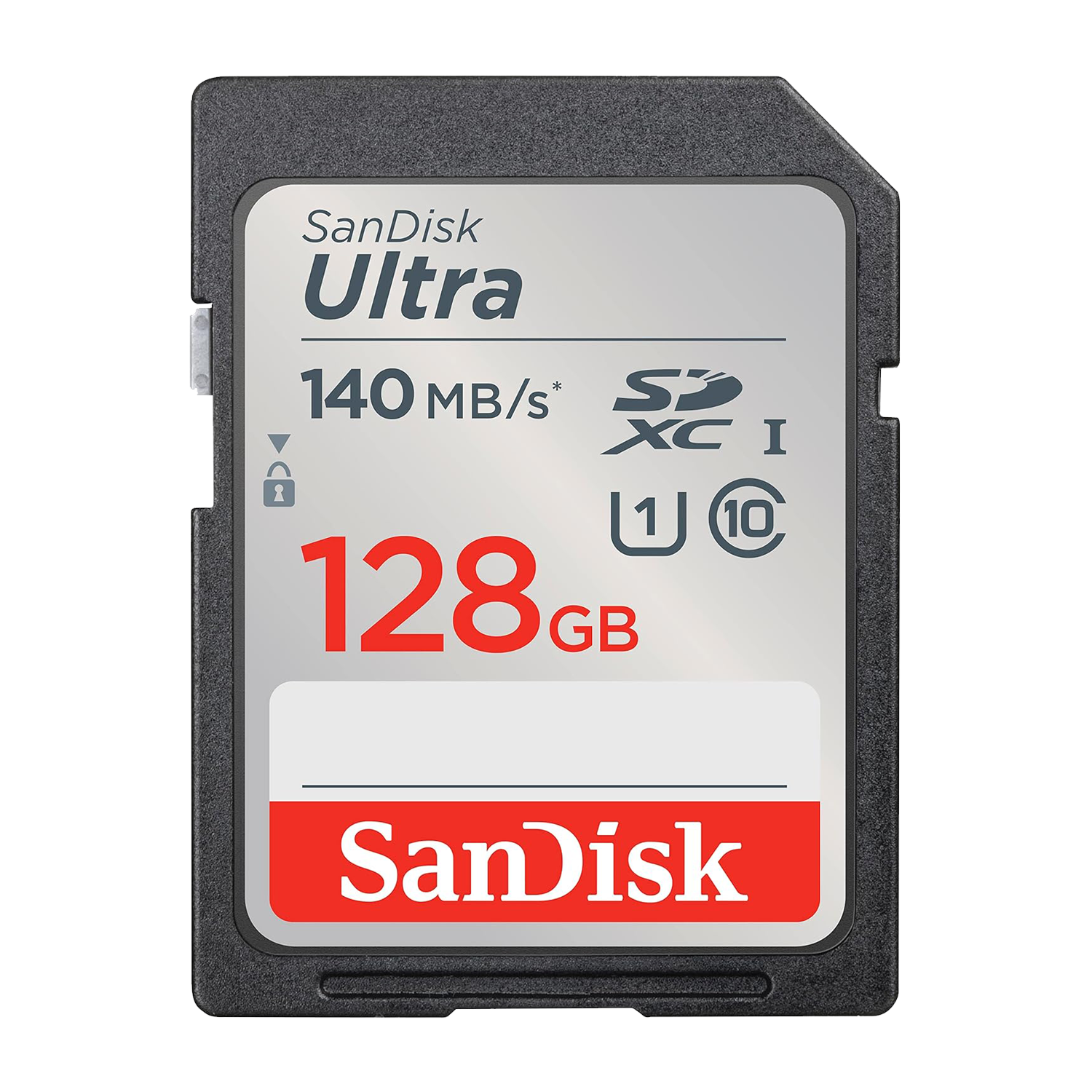 SanDisk Ultra SD Card 128GB 140MB/s – Front View - Rebuy-Box