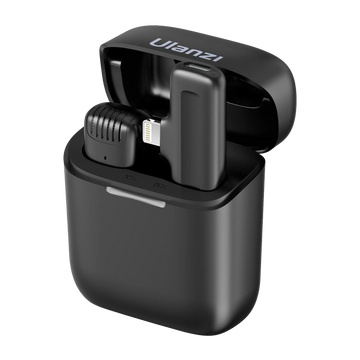 Ulanzi J11 Wireless Lavalier Microphone System for iPhone – Plug &Play Lightning Mic